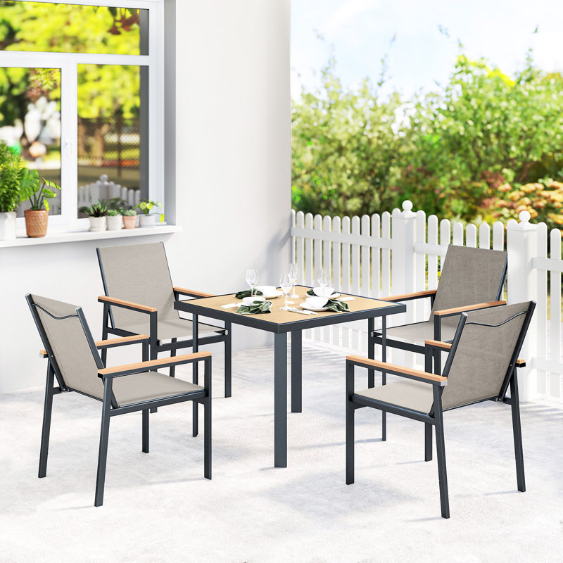 4 - Person Patio Dining Set with Square Table