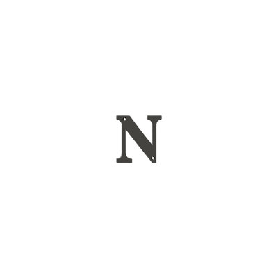 Deltana RL4N-10B - Résidentiel, lettre N, finition bronze huilé