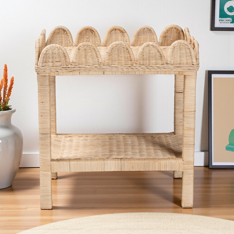 Table d'appoint Xylia Rattan and Acogany