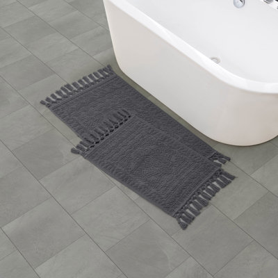 French Connection Dekker 100% Cotton Bath Rug Set