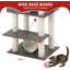67'' Large Cat Tree, Features Scratching Post, Cat Condo, Platforms, Tunnel, Hammock, Food Station & Bowls-566935756