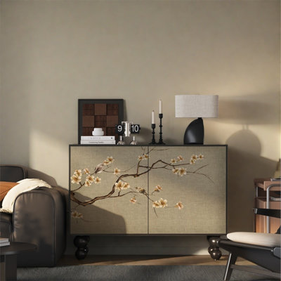 Armoire de rangement à deux portes avec plateau de présentation
