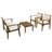 Ejnar 4-Piece Outdoor Patio Furniture Set In Solid Acacia Wood