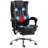 Vinsetto Microfiber Office Chair,High Back Computer Chair with 6 Point Massage,Heat,Adjustable Height and Retractable Footrest,Black