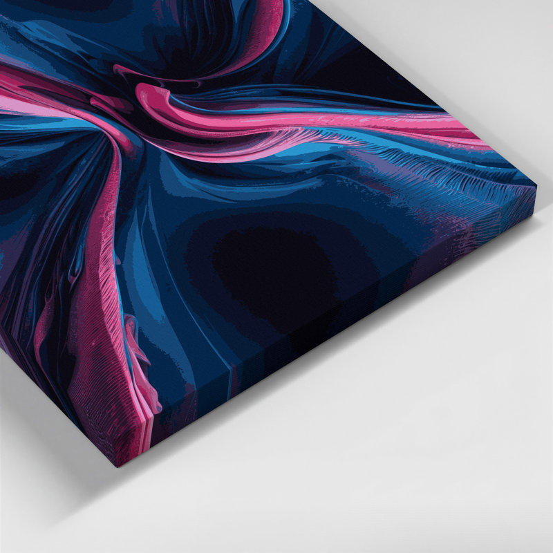 Art numérique sur toile, abstraction numérique 97, H 32 po x l 32 po