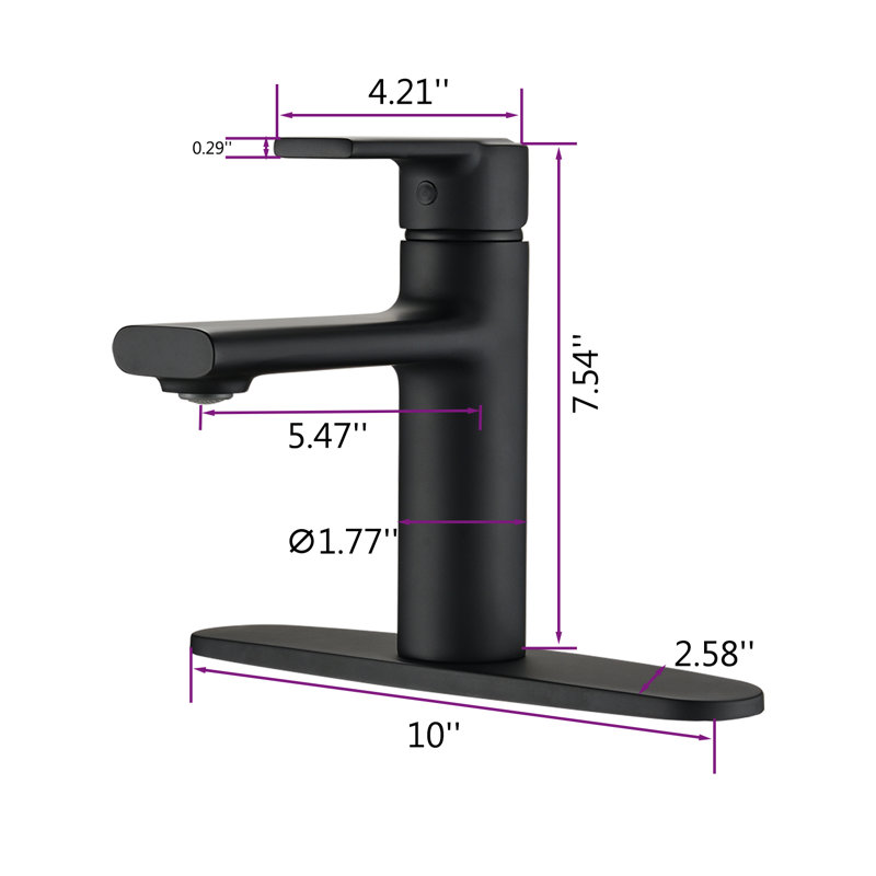 Robinet de salle de bain à un trou