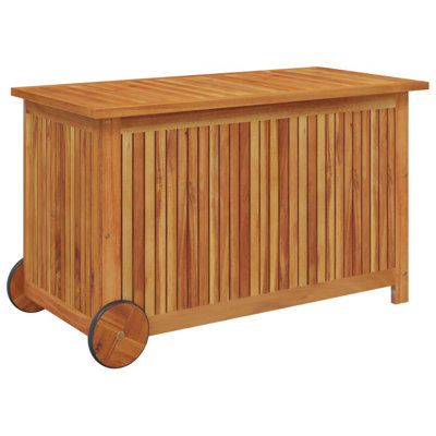 Water Resistant Acacia Solid Wood Deck Box in Brown by VidaXL