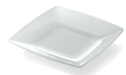 Assiette en verre 6 po Carnaby, Blanc