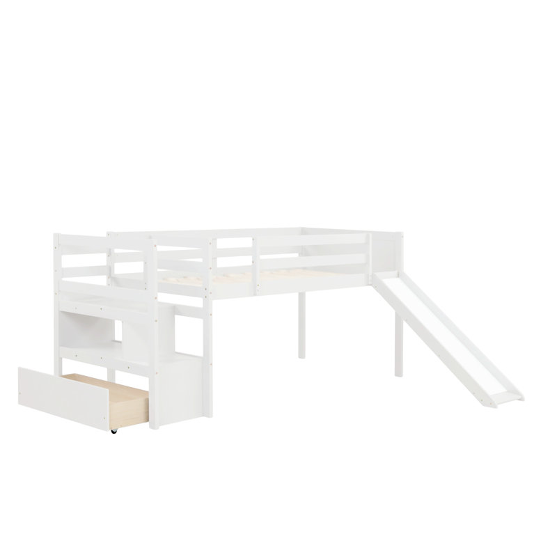 Lit pour enfant en bois massif Philippa, Blanc