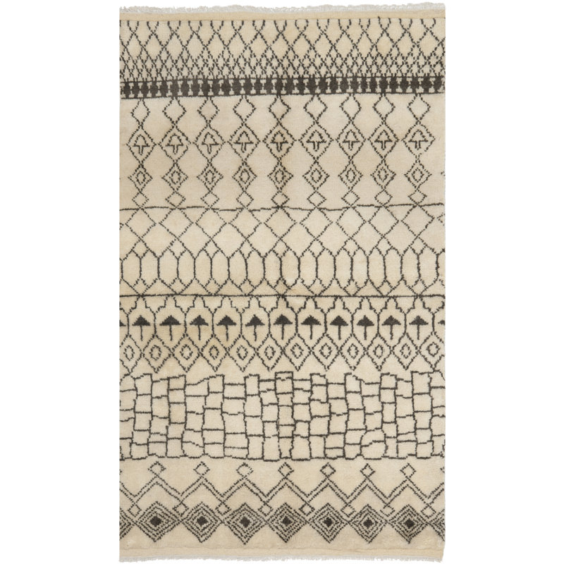 Tapis en laine noué à la main Burgess, Rectangle 9 pi x 12 pi