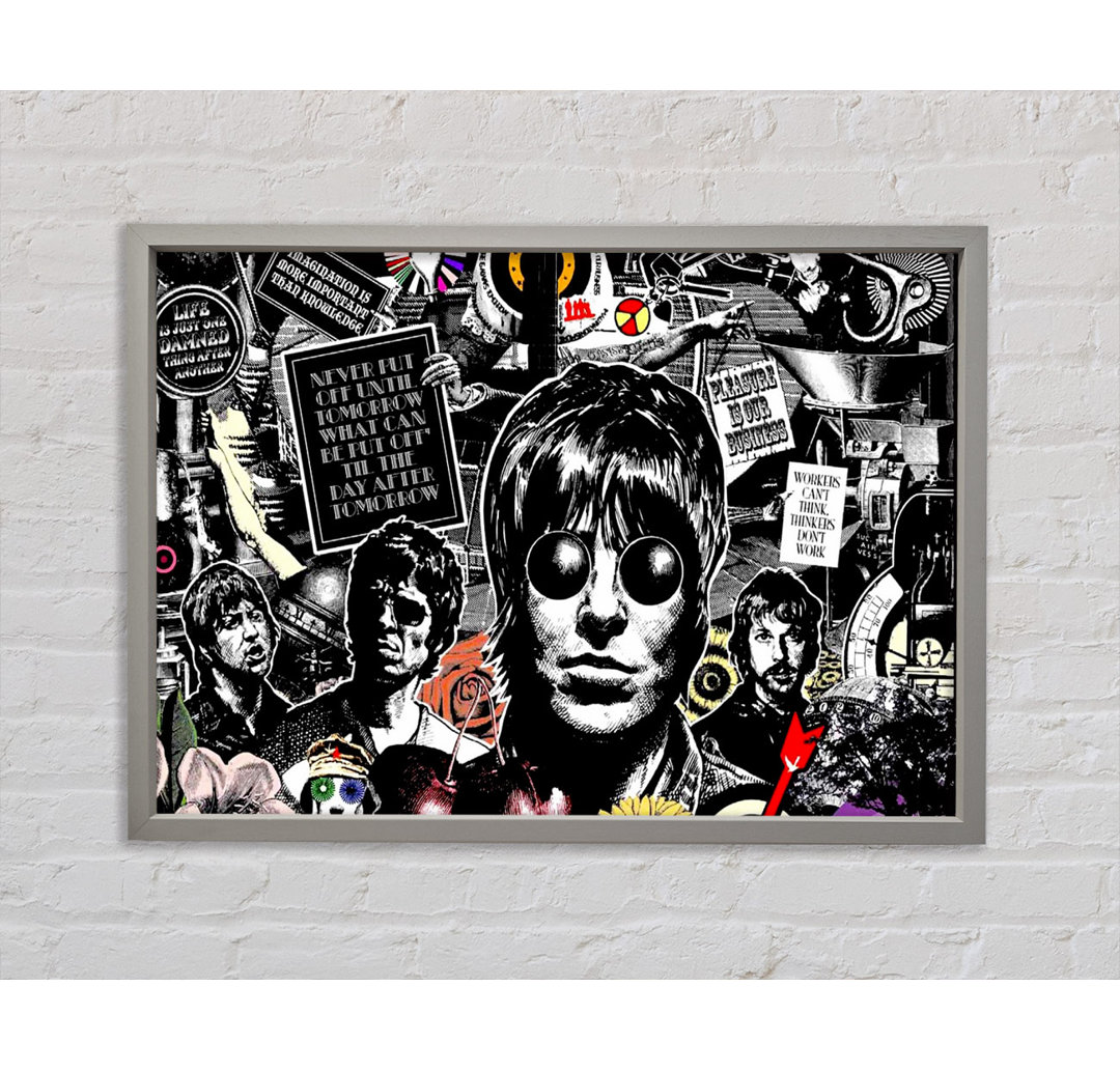 Oasis Collage - Einzelner Bilderrahmen Kunstdrucke auf Leinwand