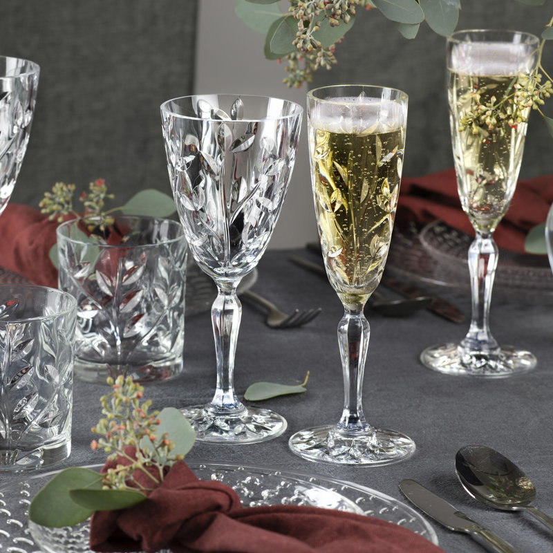 Ensemble de 6 flûtes à champagne Loroz Home Trends Laurus, 6 oz