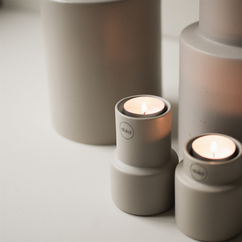 OBLONG CANDLE Fonte, Blanc, H 3,94 po x l 2,36 po x P 2,36 po