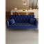 Lit convertible de 71 pouces en velours bleu - idéal pour les petits espaces de vie: chambre, chambre à coucher, bureau à dossier réglable, qualité de fabrication, assemblage facile, espace requis, longue durée de vie-990509827
