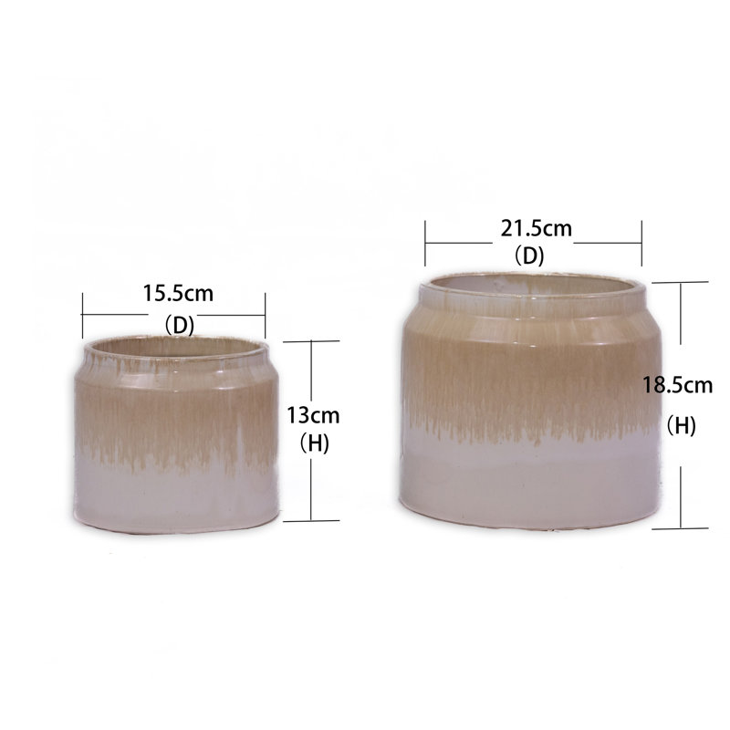 Flowerpot, Brown/White