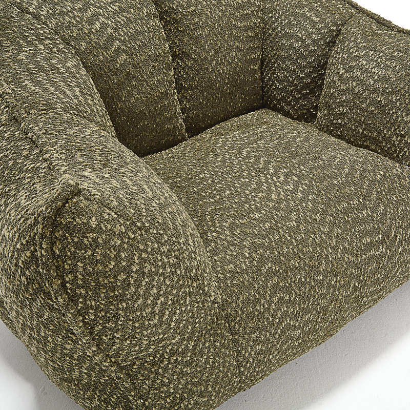 Fauteuil à billes Thaloria, Chenille vert olive, H 30,7 po x l 47,2 po x P 36,2 po