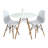 Modholic 32" Eiffel Table & Set of 2 Wood Legs Chairs