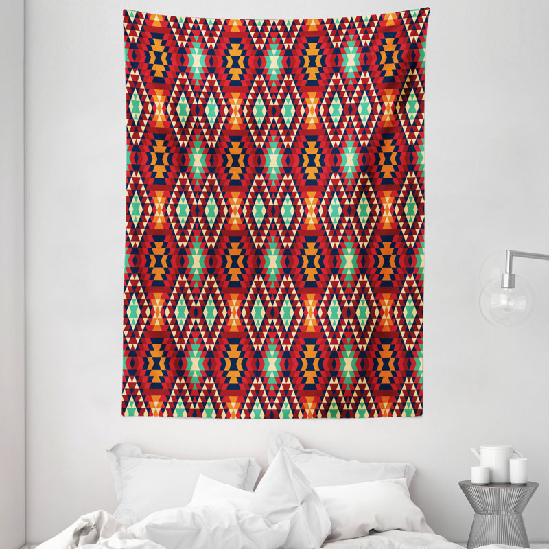Tapisserie tribale en polyester, H 80 po x l 60 po