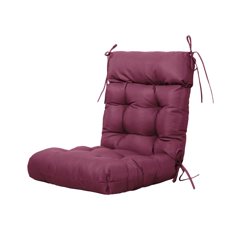 Adirondack Outdoor Chair Cushion, 44X21x4 Inches All Weather Patio Cushion, 100% Polyester UV Protective Water Repellent Tufted Cushion With Recycled Filling For Wicker Patio Furniture，Dark Purple