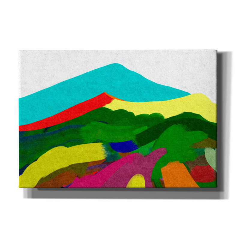 «Sicilian Mountain» par Cesare Bellassai, art mural sur toile, H 18 po x l 26 po x P 0,75 po