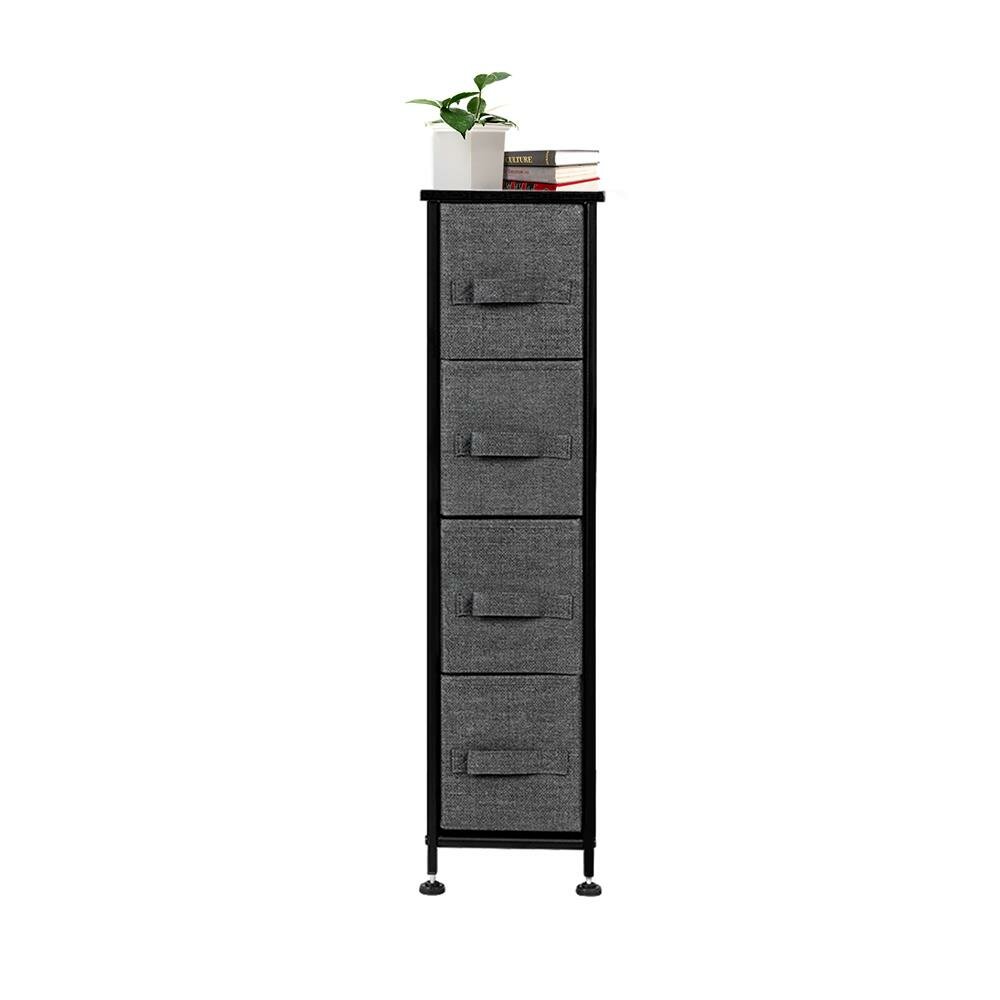 Plastic Narrow Drawers Storage Cabinet 5 Drawer Stackable Vertical Storage  Tower Slim Storage Chest for Small Spaces Bathroom Bedroom (Colorful) 