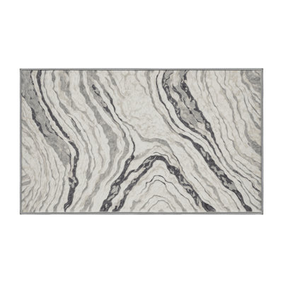 Machine Washable Gray Area Rug