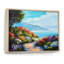 Fleurs colorées dans un paysage côtier - reproduction d'art sur toile-260872772-260872779