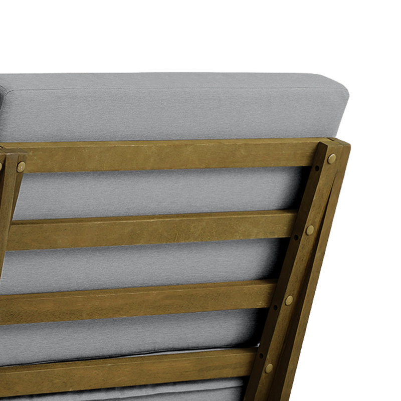Patio Outdoor Sofa with Cushions, Brown, Gray