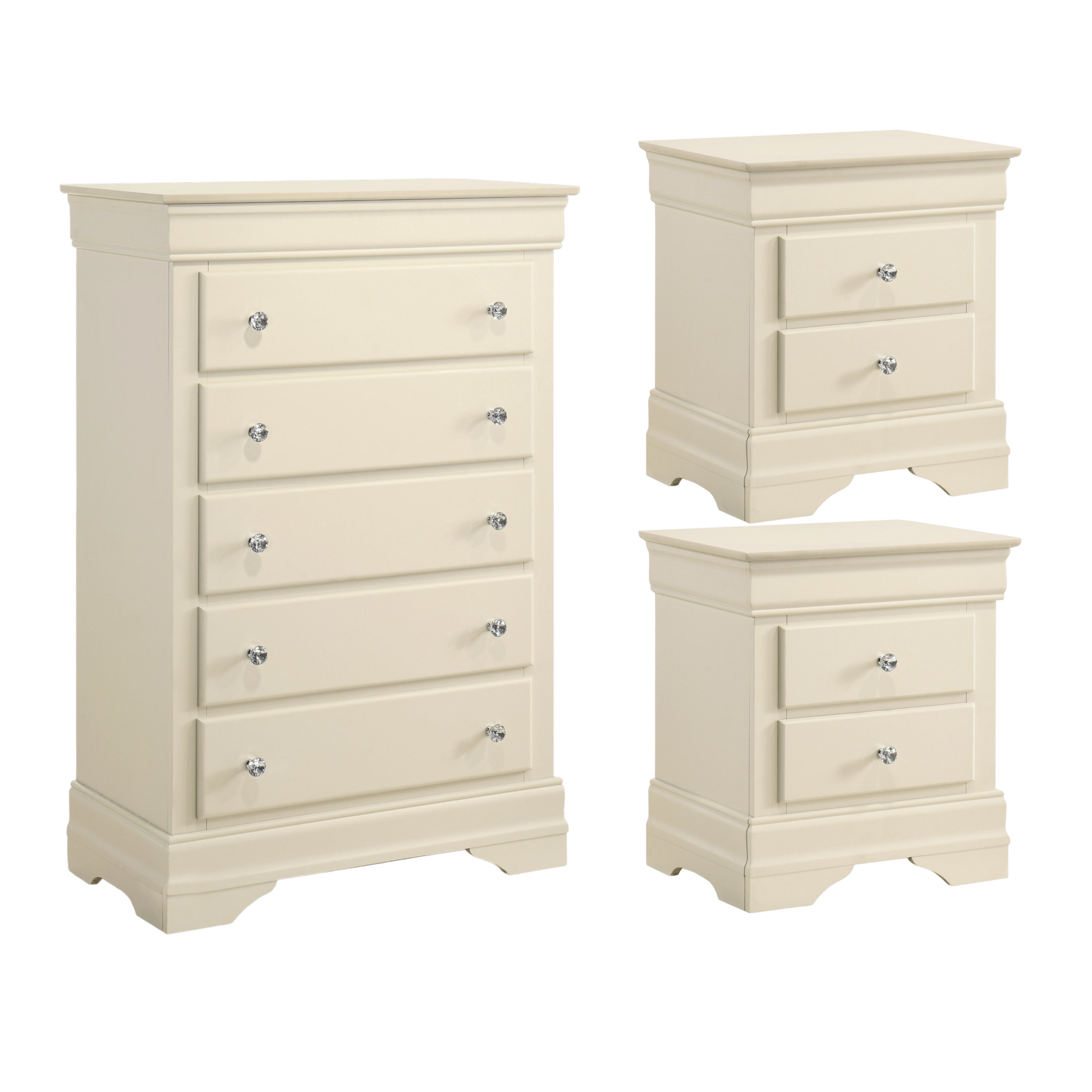 Briarcliff Barvelle Modern Solid Wood 3 Pieces Fully Assemble Bedroom