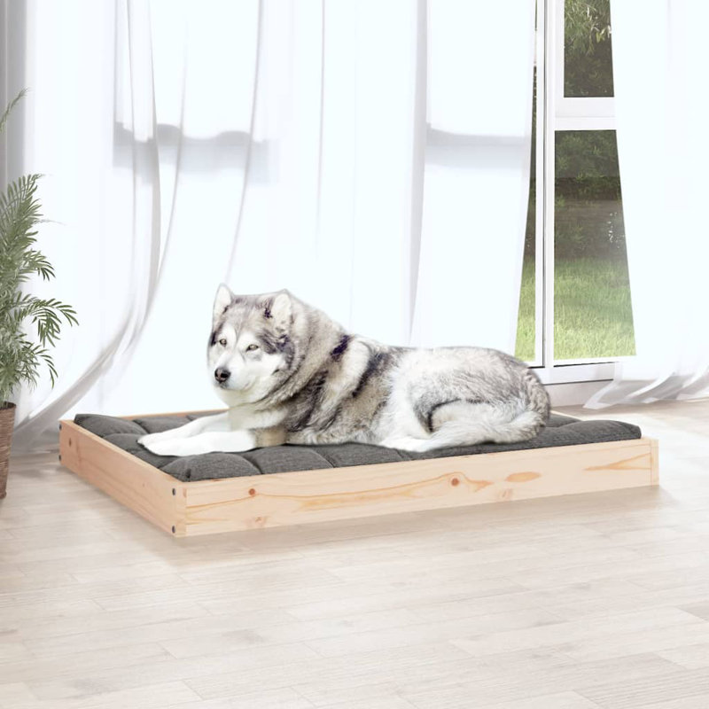 Lit pour chien Tucker Murphy Pet ™ 28,1 po x 21,3 po x 3,5 po en bois de pin massif, Moyen (l 28,1 po x P 21,3 po x H 3,5 po)