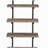 Black and Rustic Oak 4-tier Wall Shelf-593127919-593127904