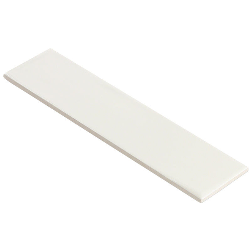 Manchester 3X12 Polished Ceramic Subway Tile, Vanilla White