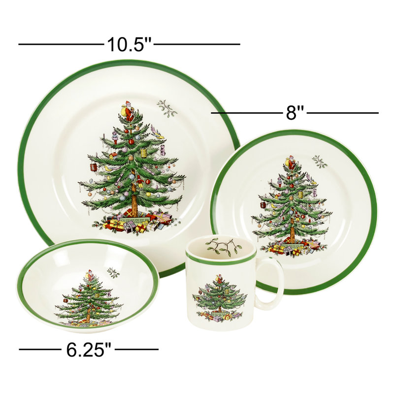 Spode Christmas Tree 4-Pc P/S
