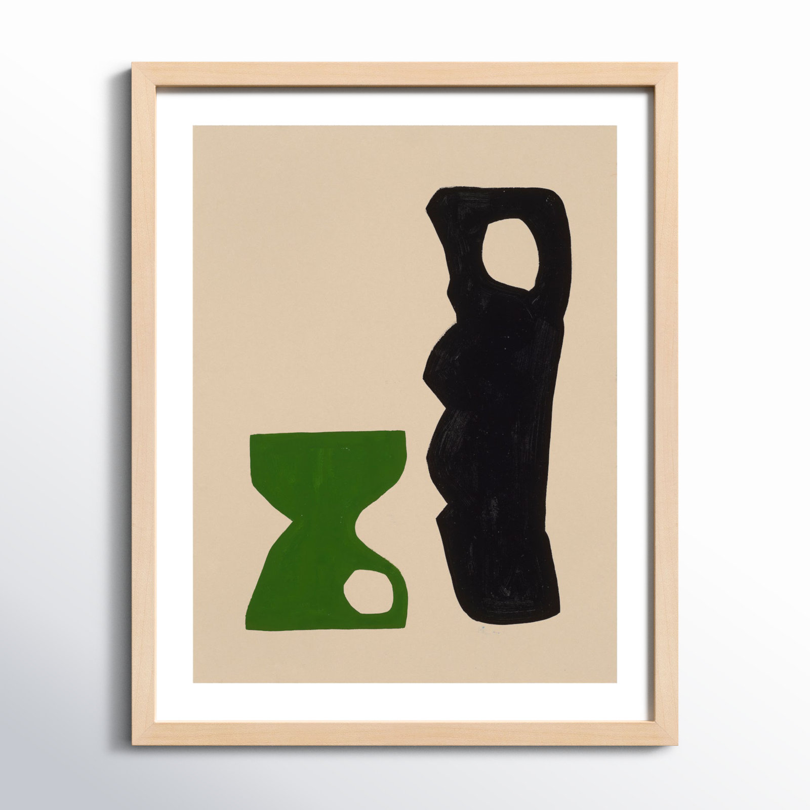The Conversation by Michael Kempen, Maple Framed, 24" W x 30" H