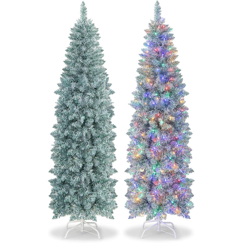 Lighted Artificial Pine Christmas Tree, 180cm H