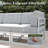  11 Pieces Modern Aluminum Patio Furniture Set With Fire Table, Outdoor Modular Sectional Conversation Set L-shaped Sofa For Backyard-1506408428-1506408419
