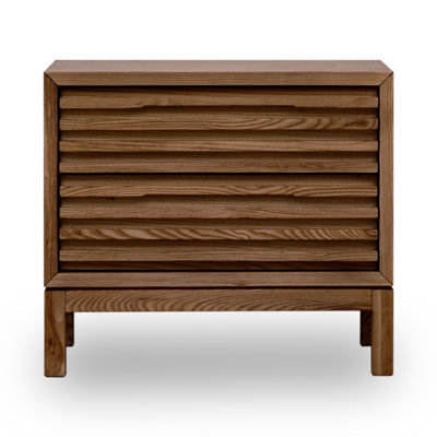 Graball 60.96cm W Solid Wood Bedside Table