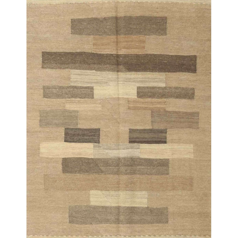 Tapis brun/gris zone contemporaine, Rectangle 5 pi x 7 pi