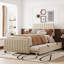 Lit plateforme tapissier en velours avec lit gigogne-2079959492-2053765460
