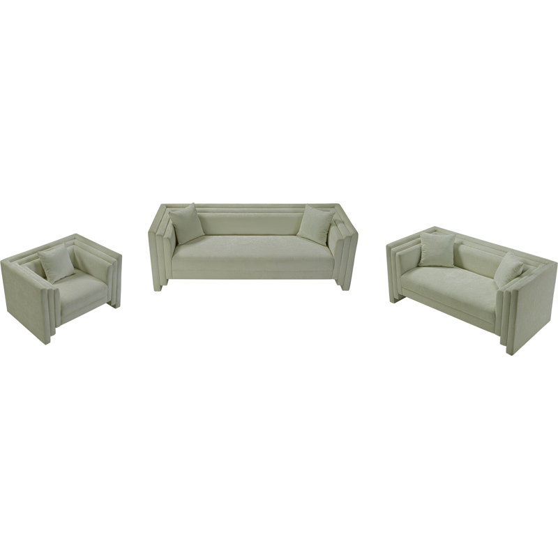 Everett Jalice Chenille Fabric Upholstered Chair, Mint Chenille Fabric