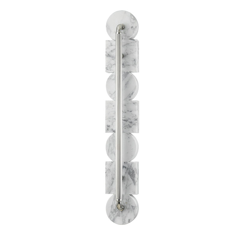 Sena 1 Light Wall Sconce, Burnished Nickel, 32.5" H x 5" W x 5" D