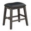 Ensemble de table à hauteur de comptoir multifonctionnelle 5 pièces avec 4 tabourets garniture cloutée en similicuir-1538385315-1538385313