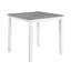 Ensemble de salle à manger 5 pièces à hauteur de comptoir gris et blanc patiné et tissu 4 chaises