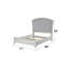Lit en tissu et finition platine Maverick-1301212595