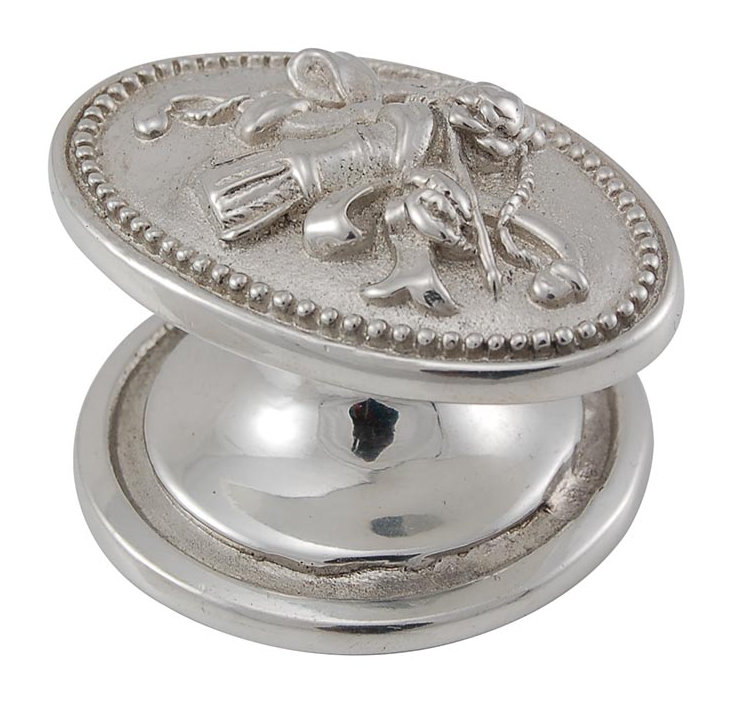 Poignée ovale Sforza 1,125 po, Argent poli