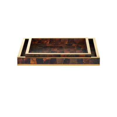 Casey Brown Tray Set Of 2