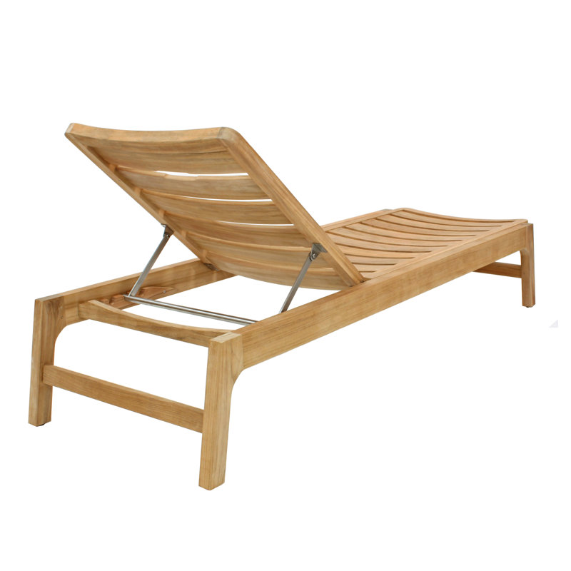 Diuna Outdoor Teak Chaise Lounge