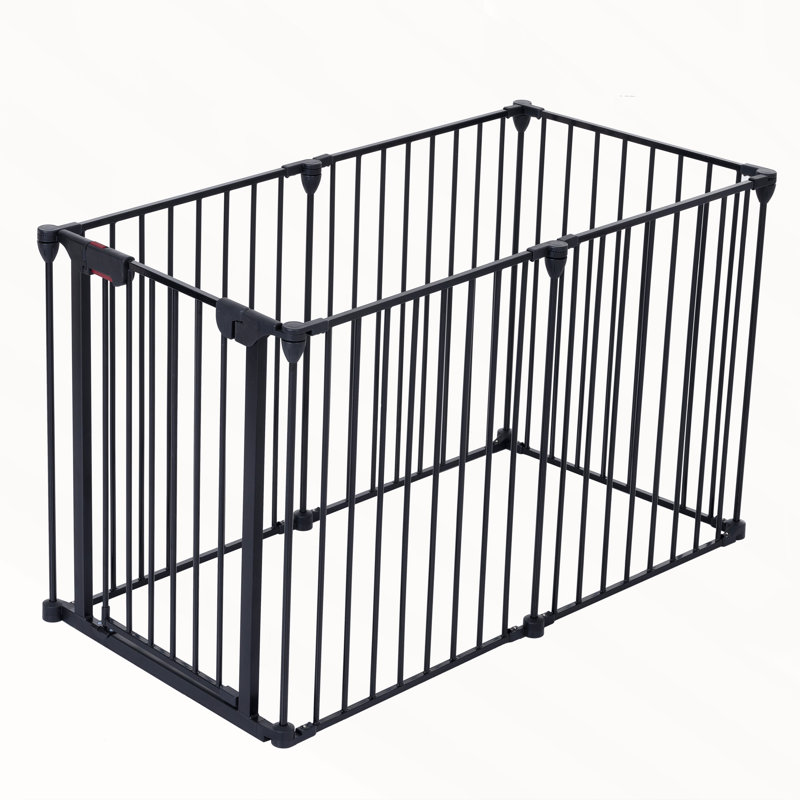 Barrière de sécurité réglable à 8 panneaux pour la cour de jeu en métal, 150"