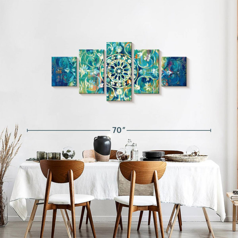 Kerner Mandala In Blue Bright, 24" H x 55" W