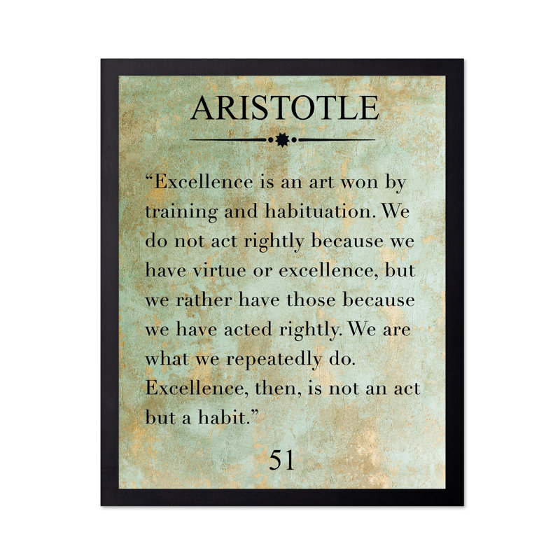 Aristote excellence, Cadre noir, 24"H x 32"W, Poster